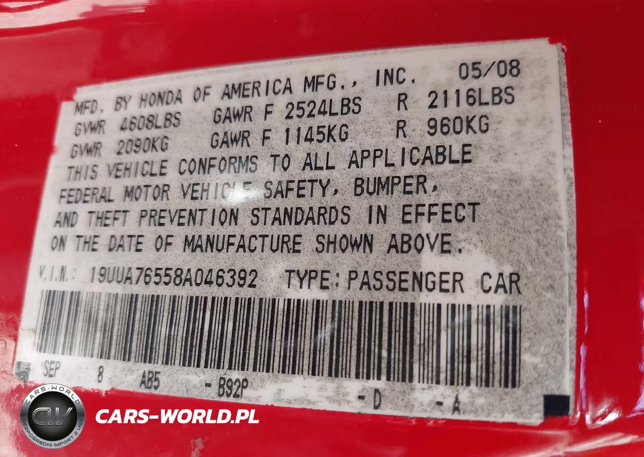 2008 Acura Tl Type S VIN:19UUA76558A046392 - 9