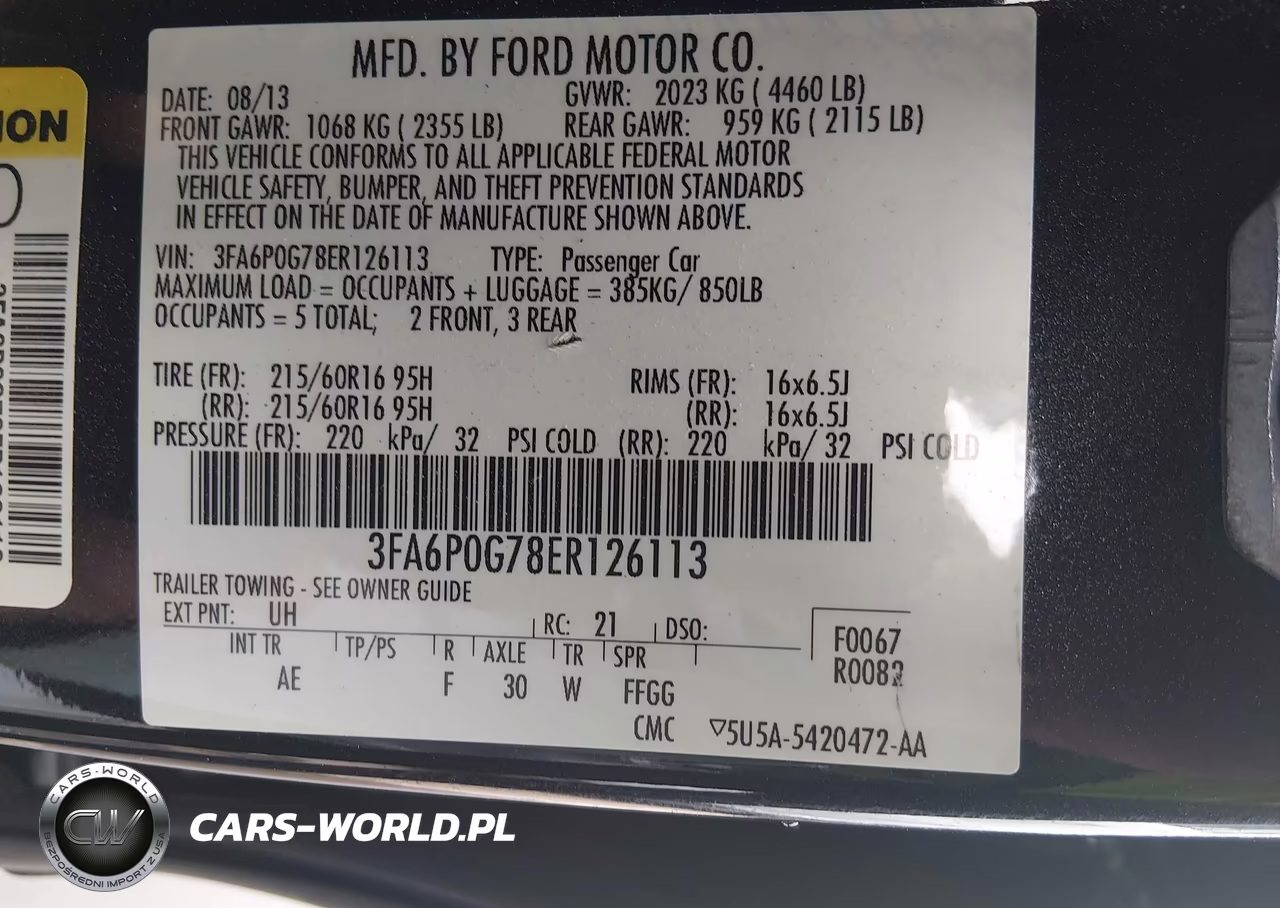 2014 Ford Fusion S VIN:3FA6P0G78ER126113 - 9