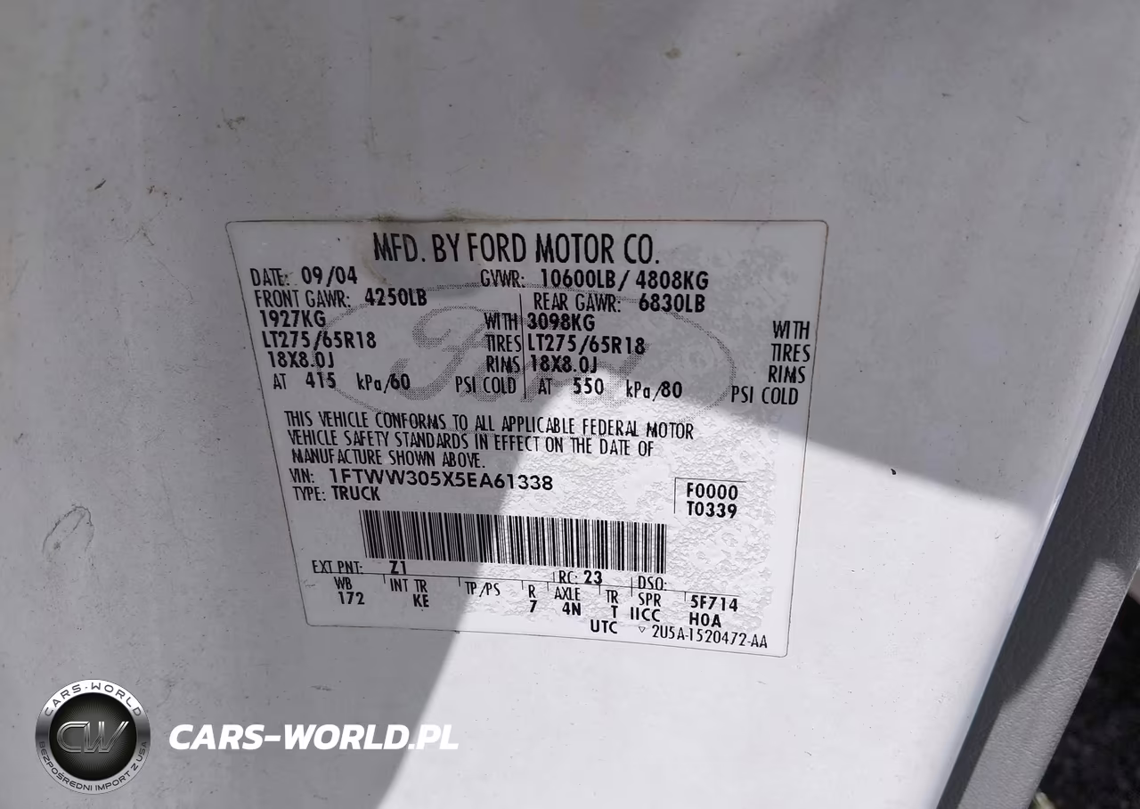 2005 Ford F-350 Lariat-Xl-Xlt VIN:1FTWW305X5EA61338 - 8