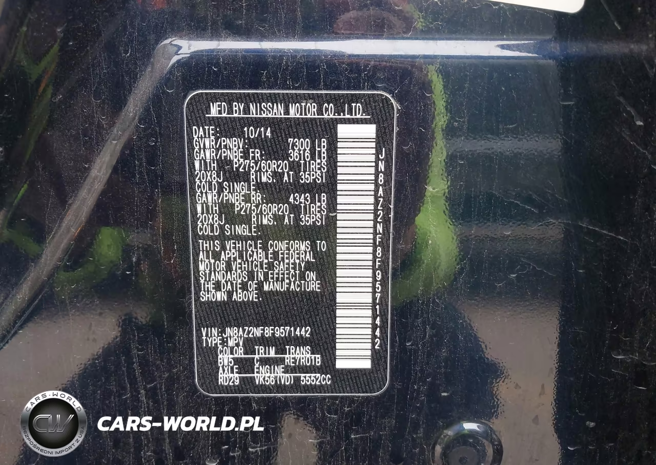 2015 Infiniti Qx80 VIN:JN8AZ2NF8F9571442 - 9