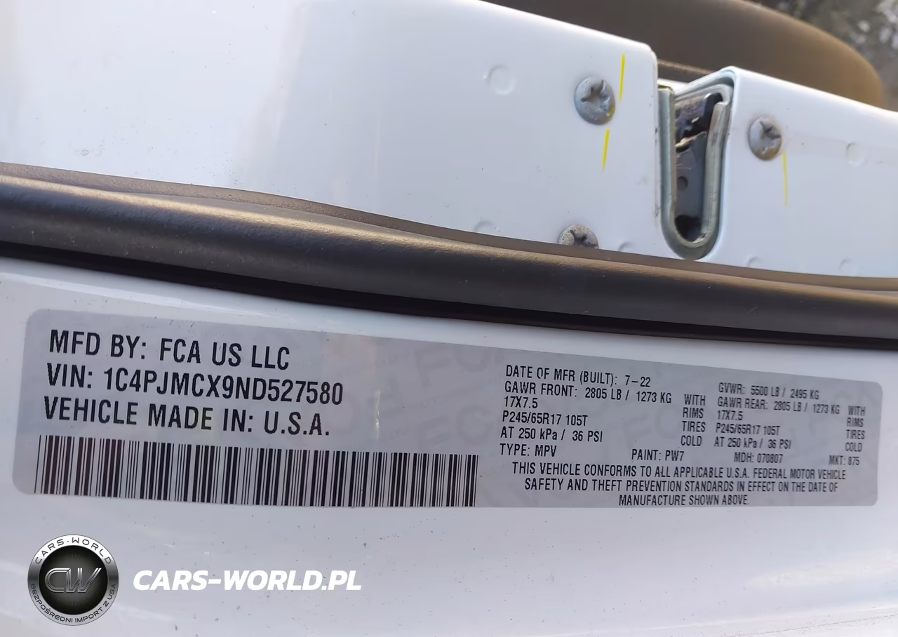 2022 Jeep Cherokee X 4X4 VIN:1C4PJMCX9ND527580 - 9