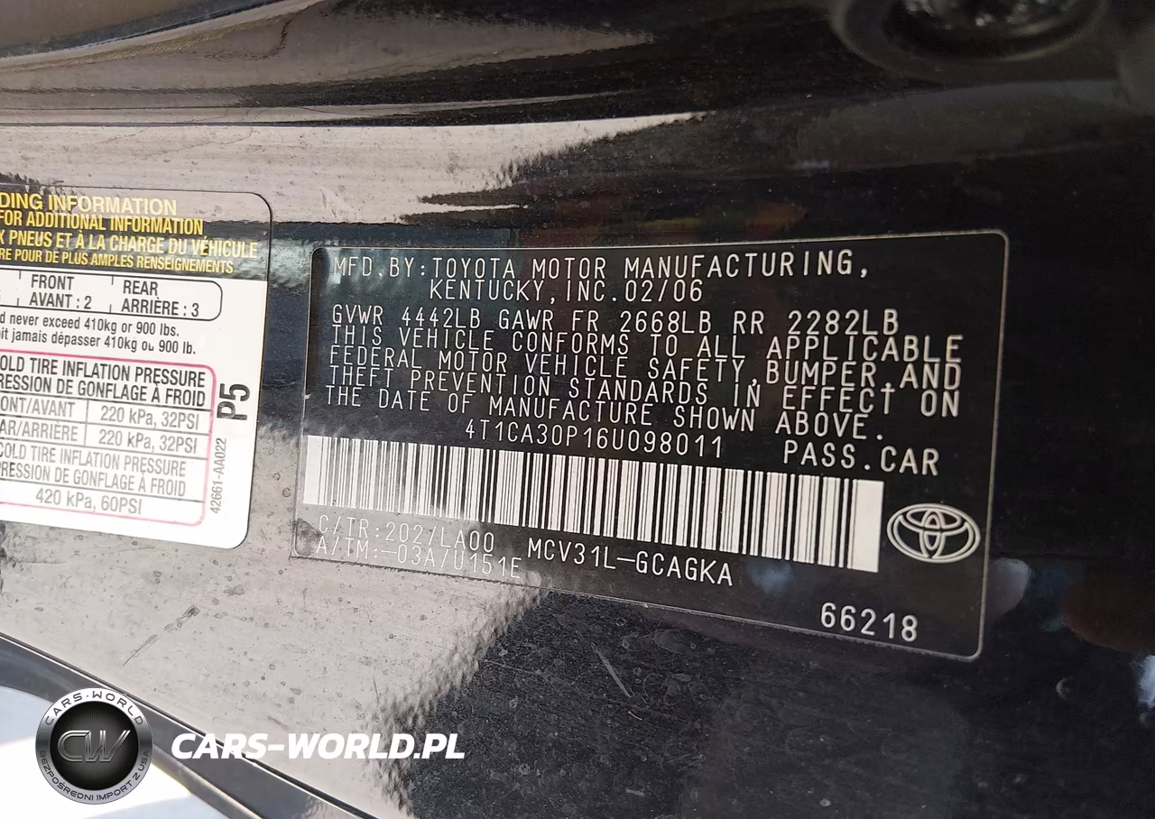 2006 Toyota Camry Solara Sle V6 VIN:4T1CA30P16U098011 - 9