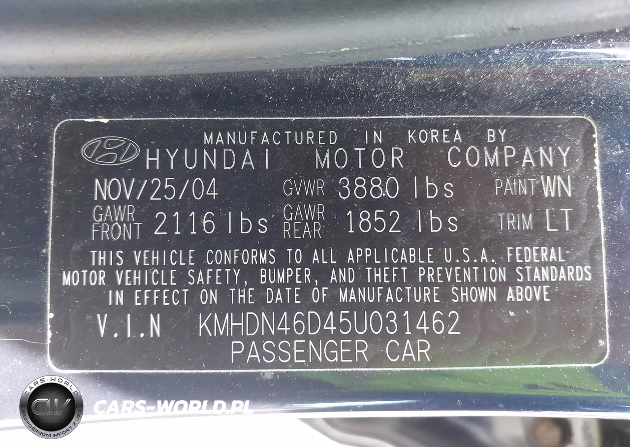 2005 Hyundai Elantra Gls-Gt VIN:KMHDN46D45U031462 - 9