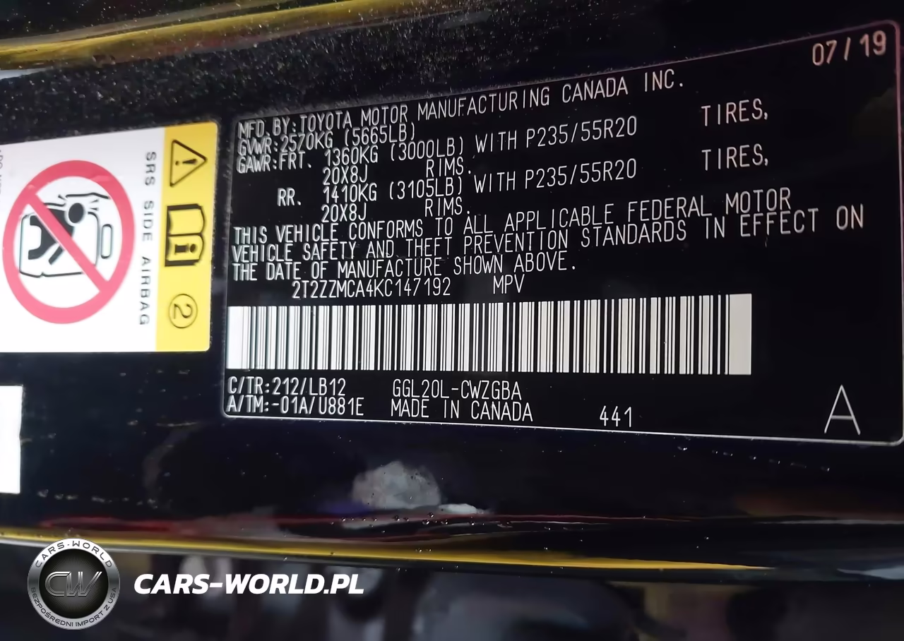 2019 Lexus Rx 350 VIN:2T2ZZMCA4KC147192 - 9