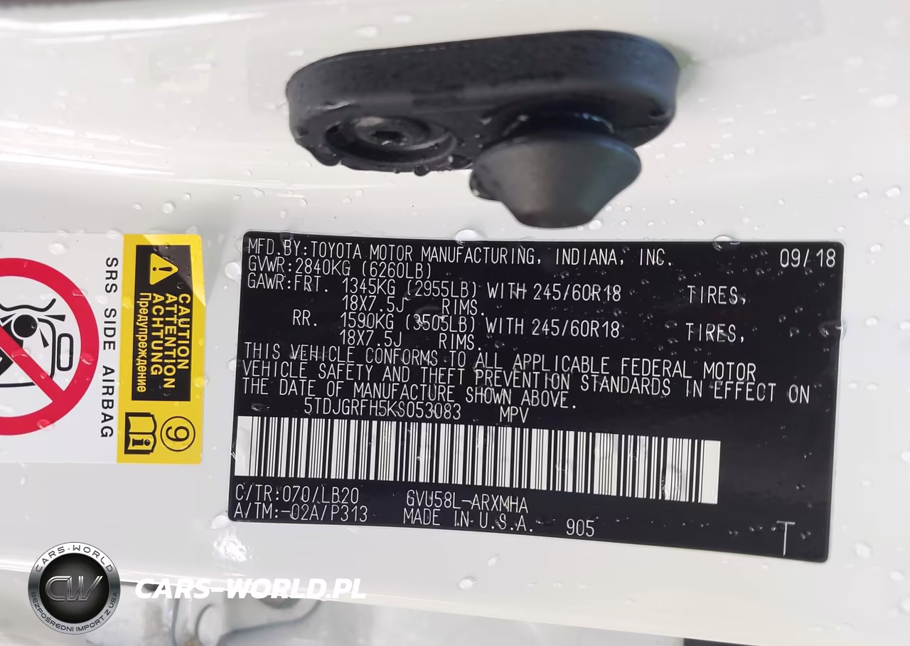 2019 Toyota Highlander Hybrid Xle VIN:5TDJGRFH5KS053083 - 9