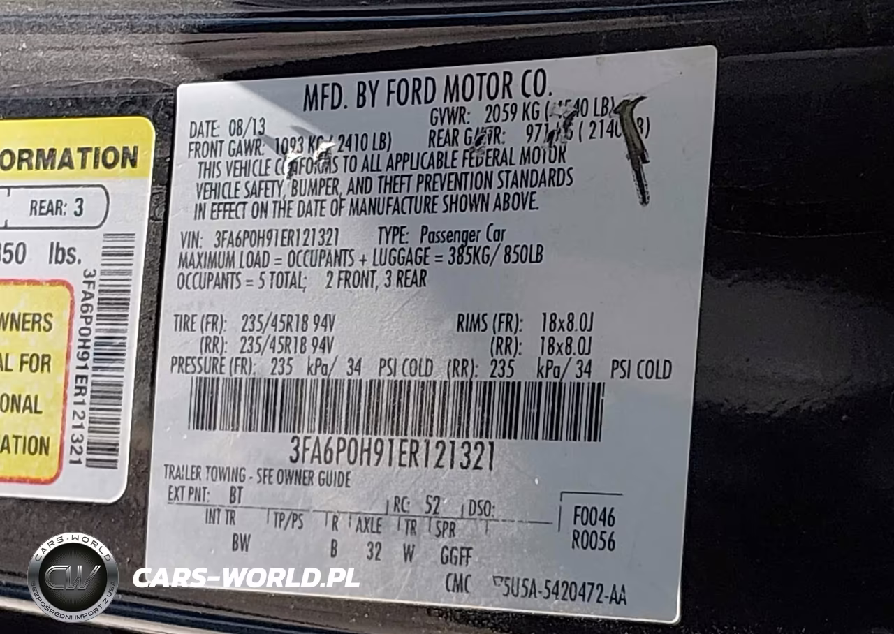 2014 Ford Fusion Se VIN:3FA6P0H91ER121321 - 9