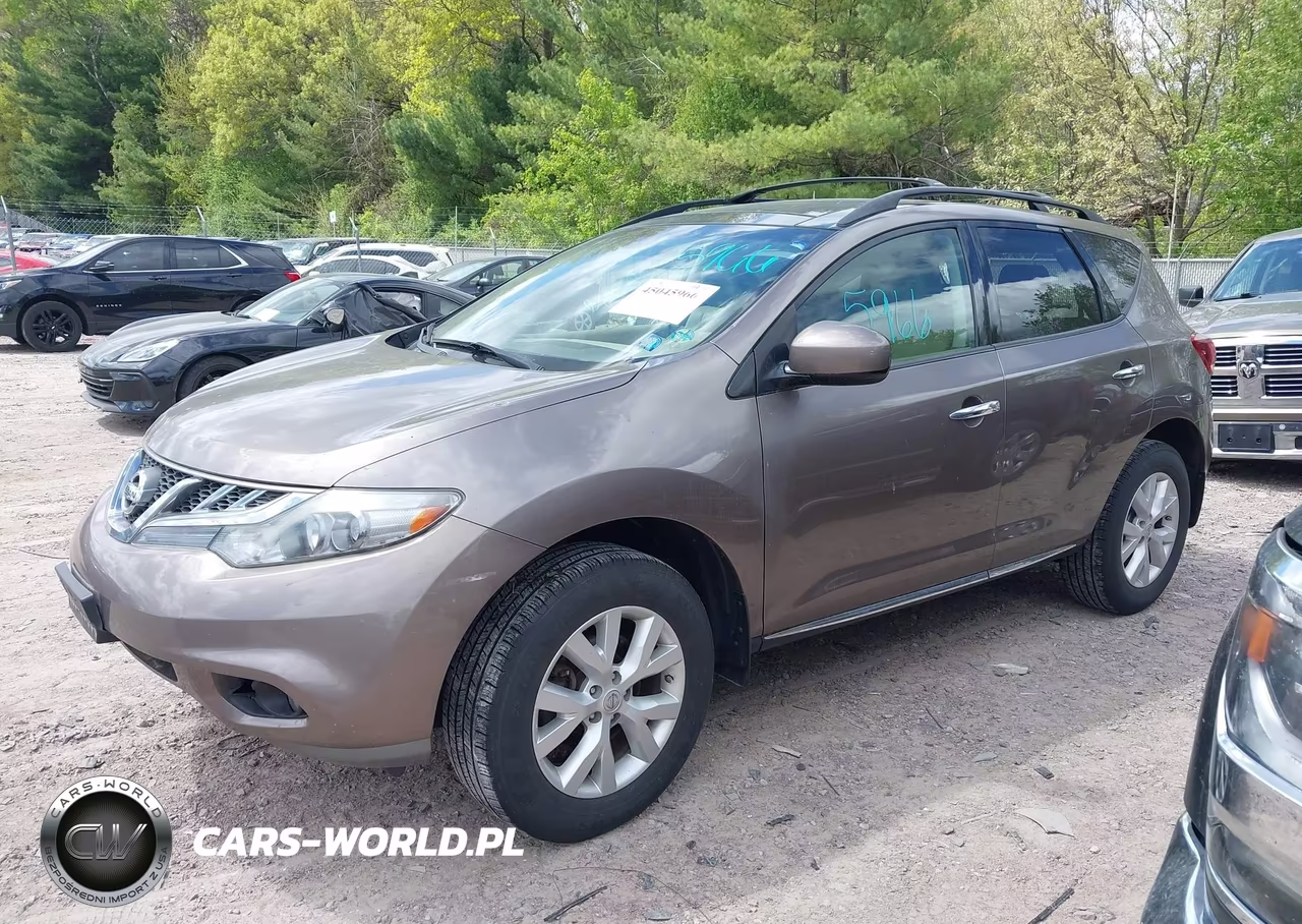 2012 Nissan Murano Sl VIN:JN8AZ1MWXCW222775 - 2