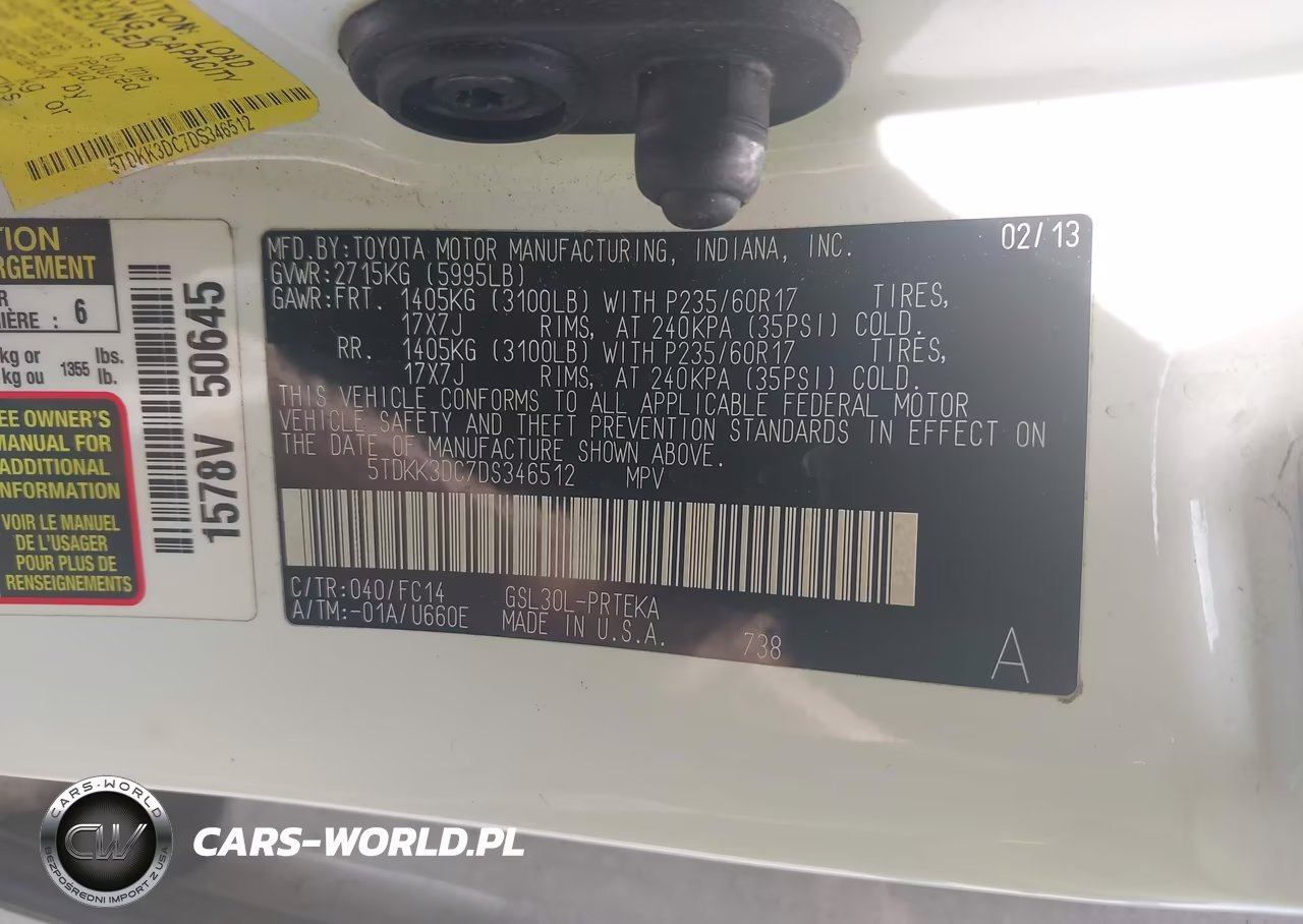 2013 Toyota Sienna Le V6 8 Passenger VIN:5TDKK3DC7DS346512 - 9