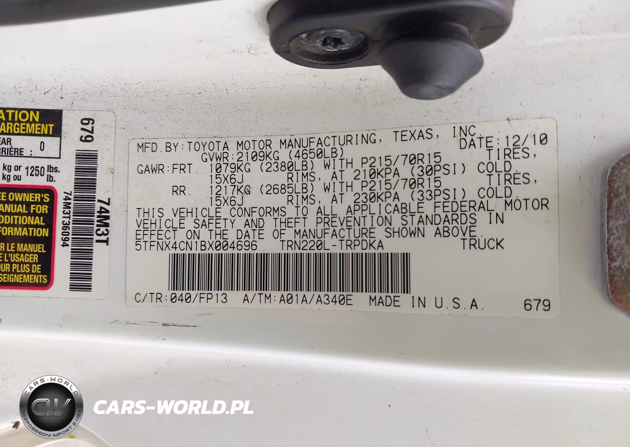 2011 Toyota Tacoma VIN:5TFNX4CN1BX004696 - 9