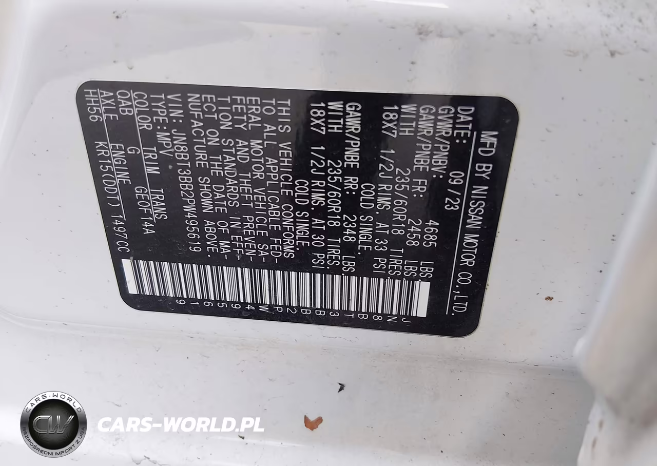 2023 Nissan Rogue Sv Intelligent Awd VIN:JN8BT3BB2PW495619 - 9