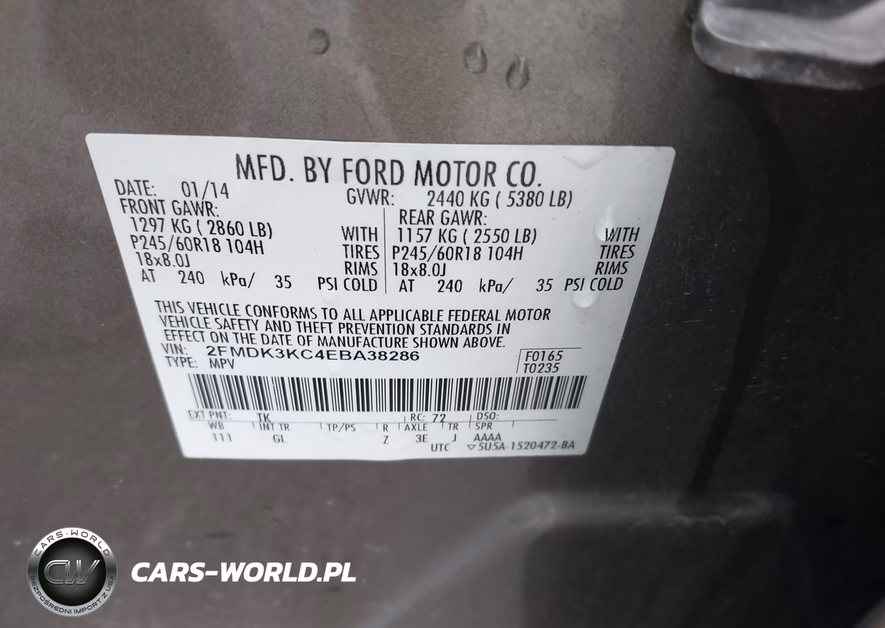 2014 Ford Edge Limited VIN:2FMDK3KC4EBA38286 - 9