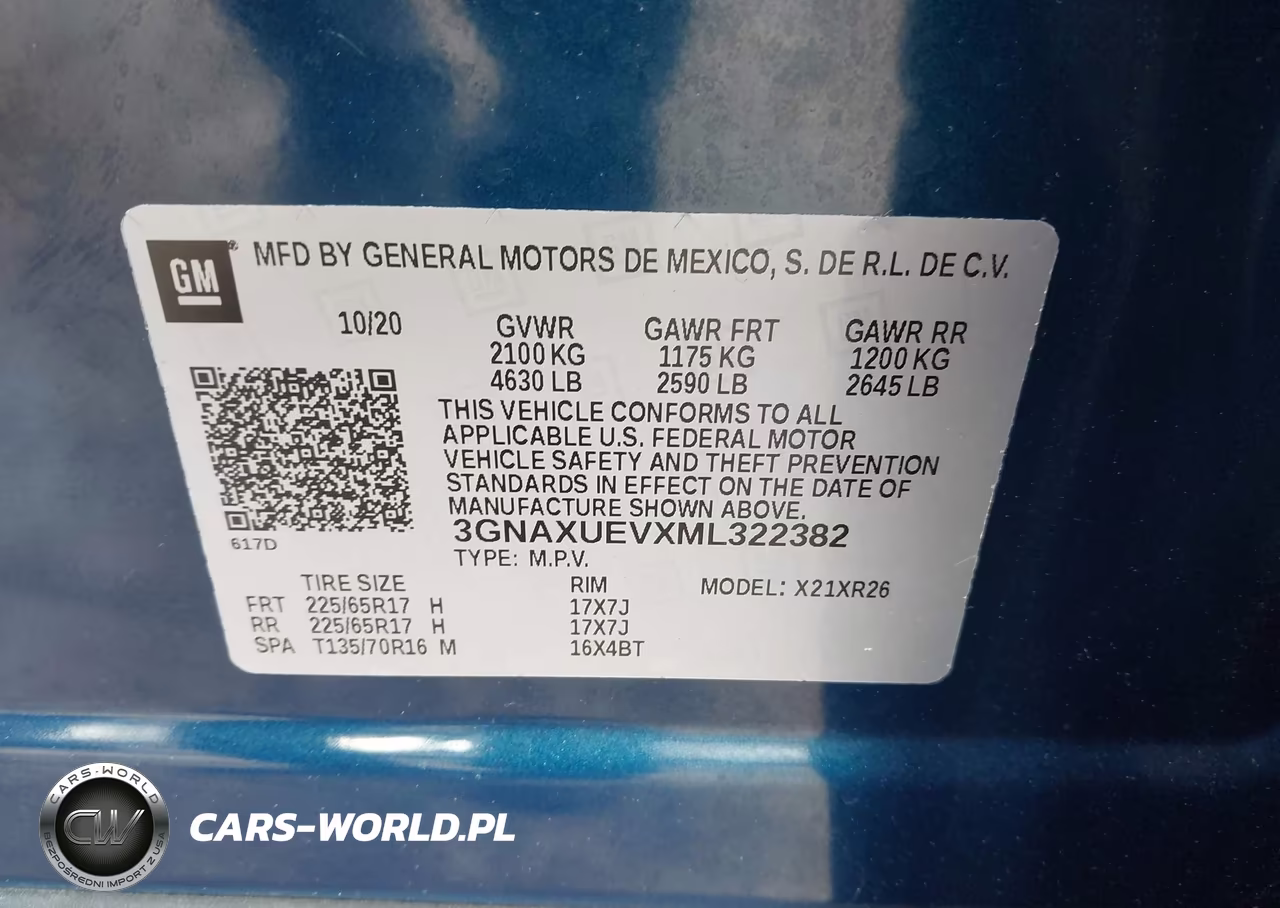 2021 Chevrolet Equinox Awd Lt VIN:3GNAXUEVXML322382 - 9