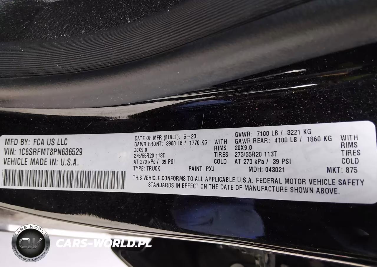 2023 Ram 1500 Big Horn 4X4 6'4 Box VIN:1C6SRFMT8PN636529 - 9