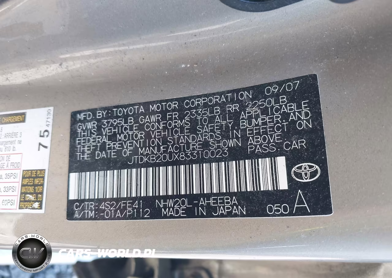 2008 Toyota Prius VIN:JTDKB20UX83310023 - 9