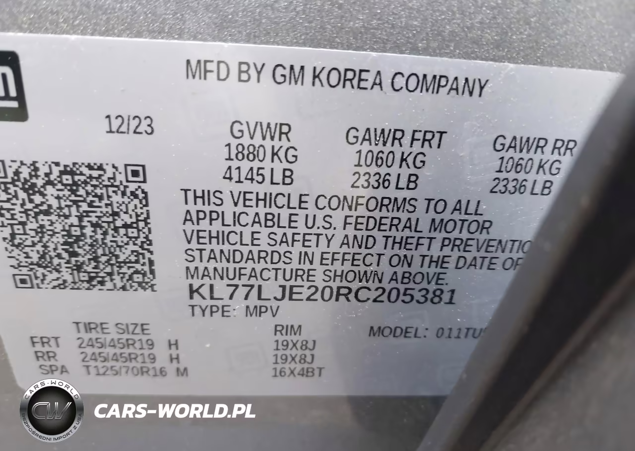 2024 Chevrolet Trax Fwd 2Rs VIN:KL77LJE20RC205381 - 9