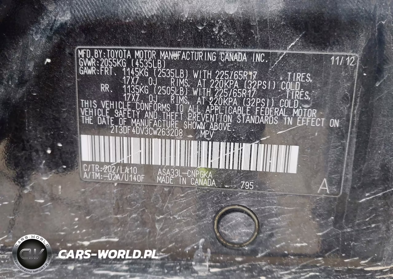 2012 Toyota Rav4 Limited VIN:2T3DF4DV3CW263208 - 9
