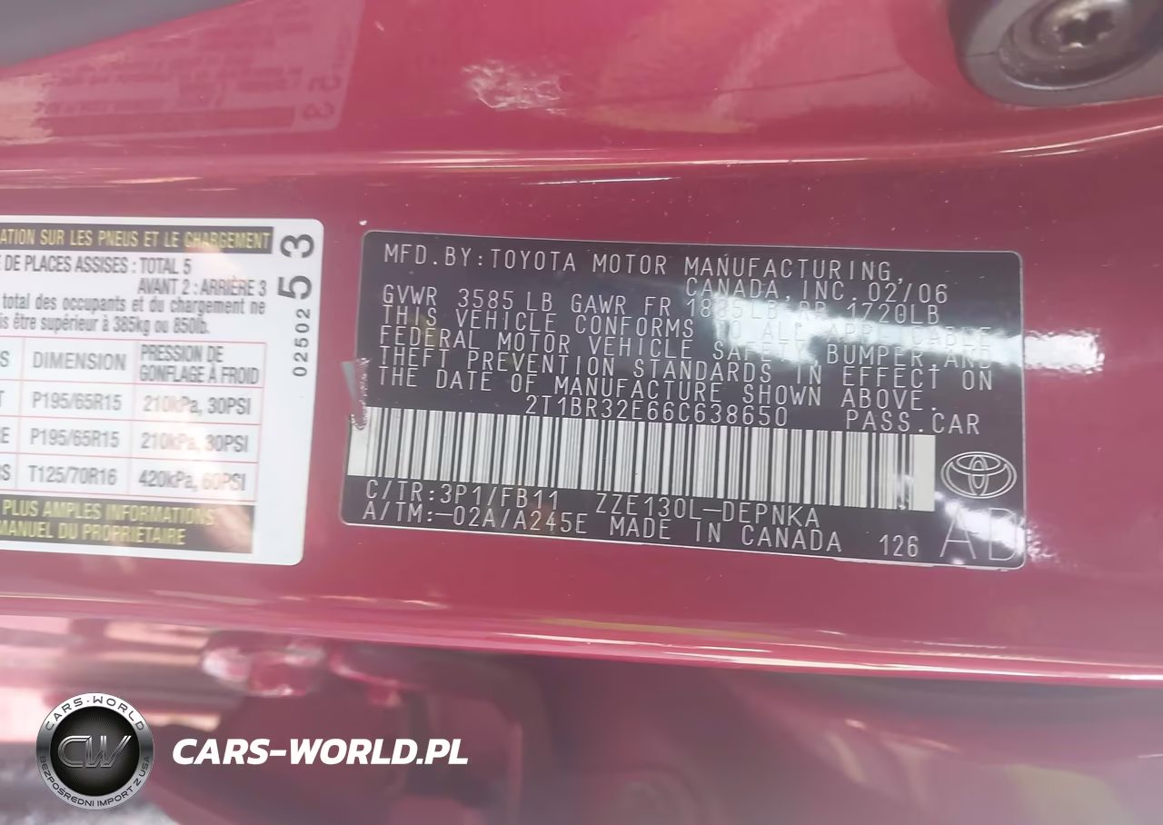 2006 Toyota Corolla Le VIN:2T1BR32E66C638650 - 9