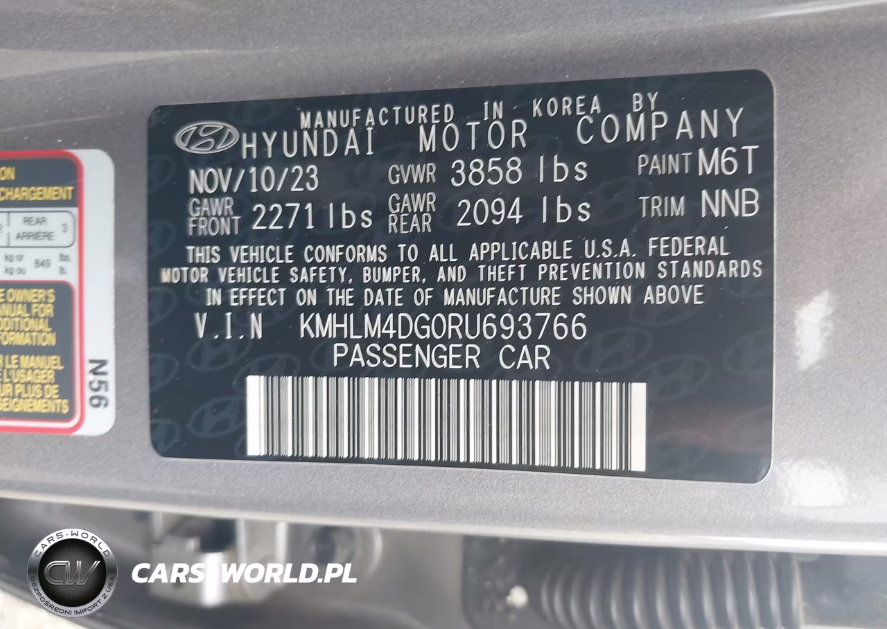 2024 Hyundai Elantra Sel VIN:KMHLM4DG0RU693766 - 9