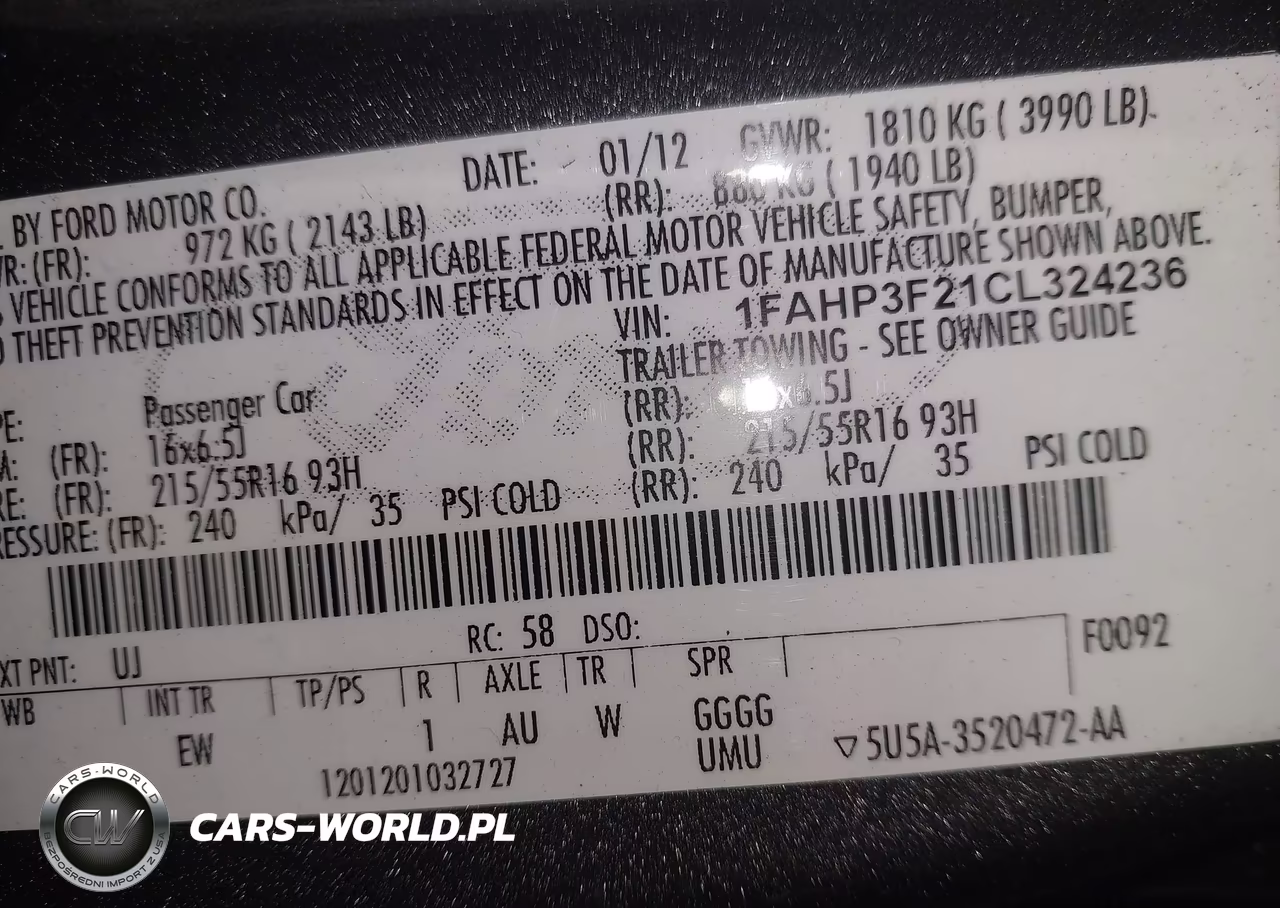 2012 Ford Focus Se VIN:1FAHP3F21CL324236 - 9