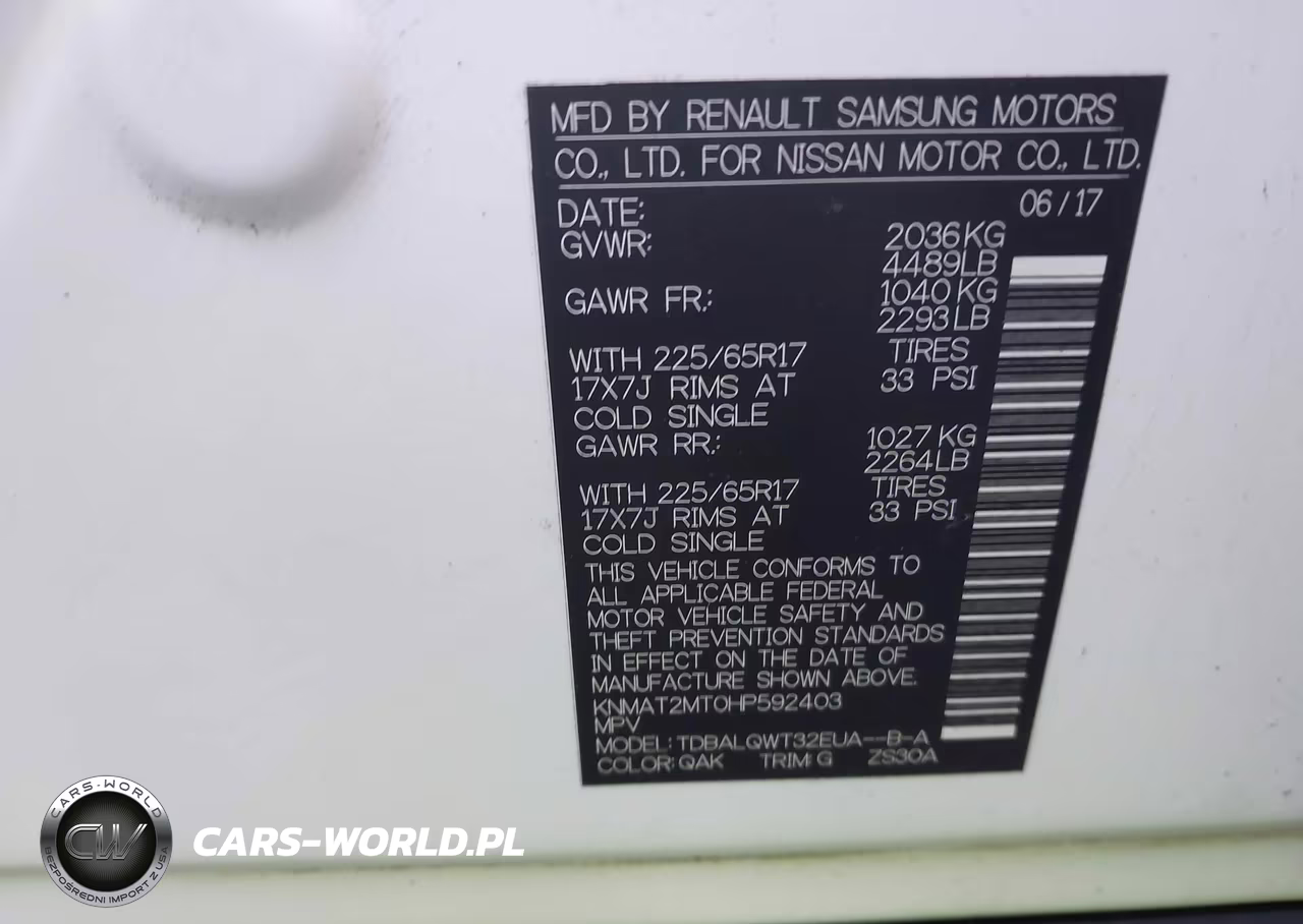 2017 Nissan Rogue Sv VIN:KNMAT2MT0HP592403 - 9