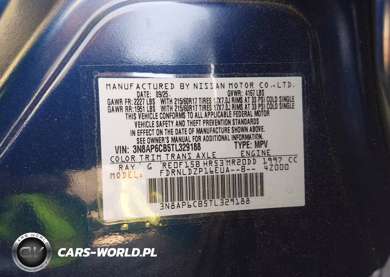 2026 Nissan Kicks Sv VIN:3N8AP6CB5TL329188 - 9