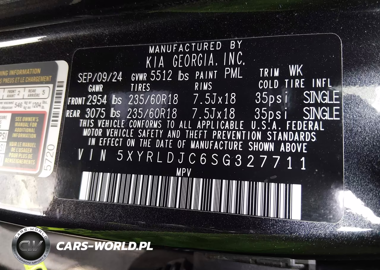 2025 Kia Sorento S VIN:5XYRLDJC6SG327711 - 9
