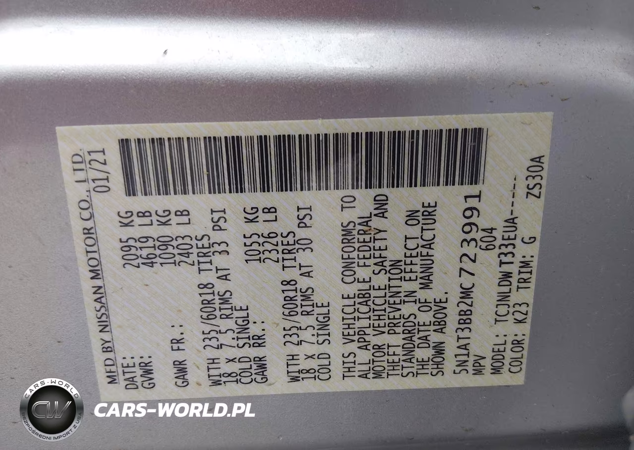 2021 Nissan Rogue Sv Intelligent Awd VIN:5N1AT3BB2MC723991 - 9