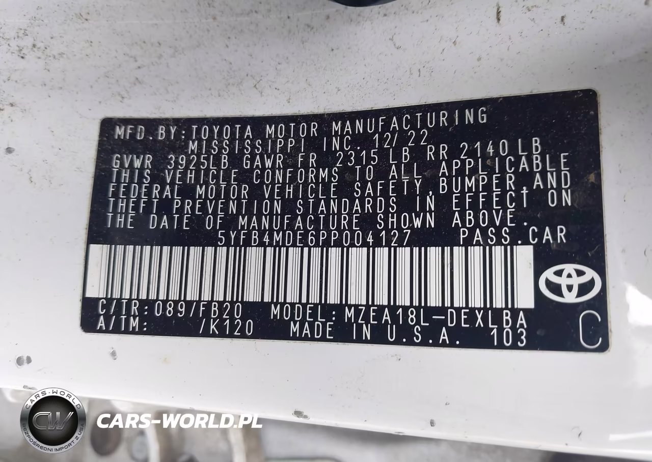2023 Toyota Corolla Le VIN:5YFB4MDE6PP004127 - 9