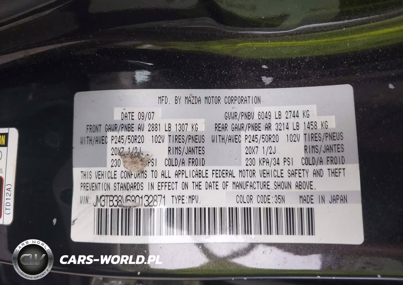 2008 Mazda Cx-9 Grand Touring VIN:JM3TB38V680132871 - 9