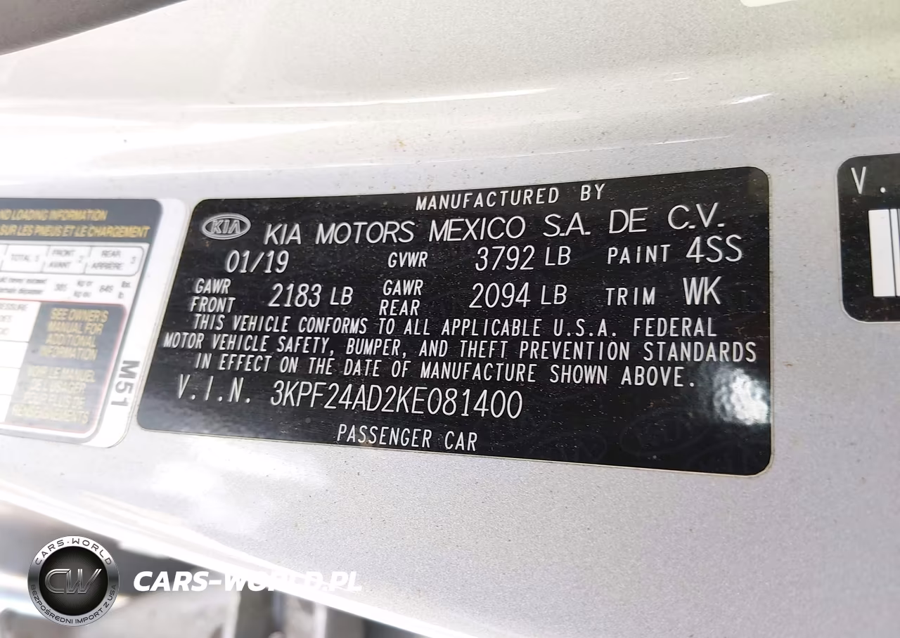 2019 Kia Forte Lxs VIN:3KPF24AD2KE081400 - 9