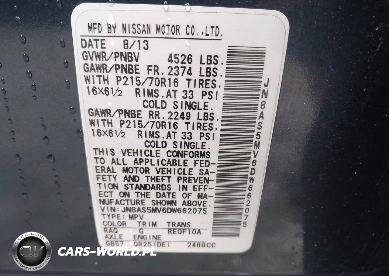 2013 Nissan Rogue S VIN:JN8AS5MV6DW662075 - 9