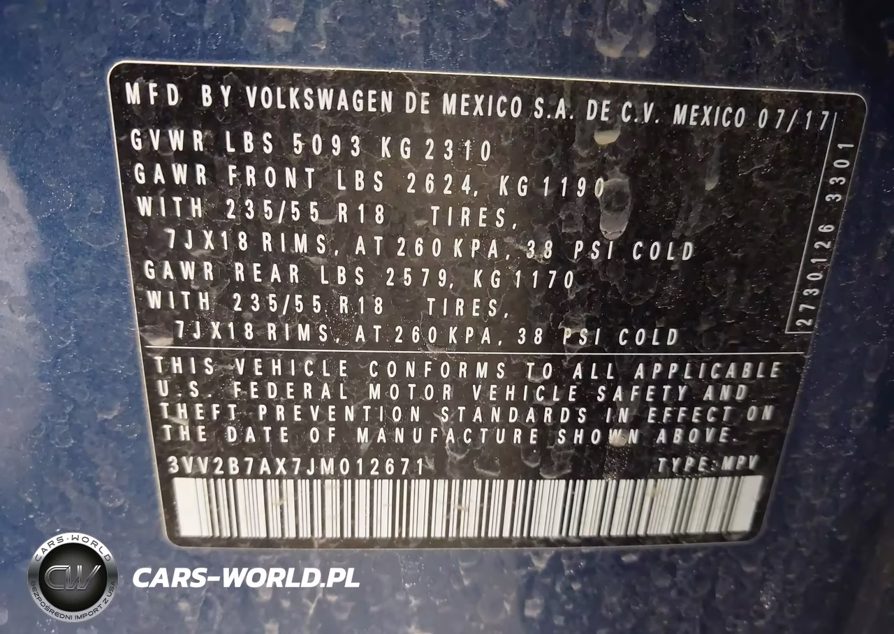 2018 Volkswagen Tiguan 2.0T Se-2.0T Sel VIN:3VV2B7AX7JM012671 - 9