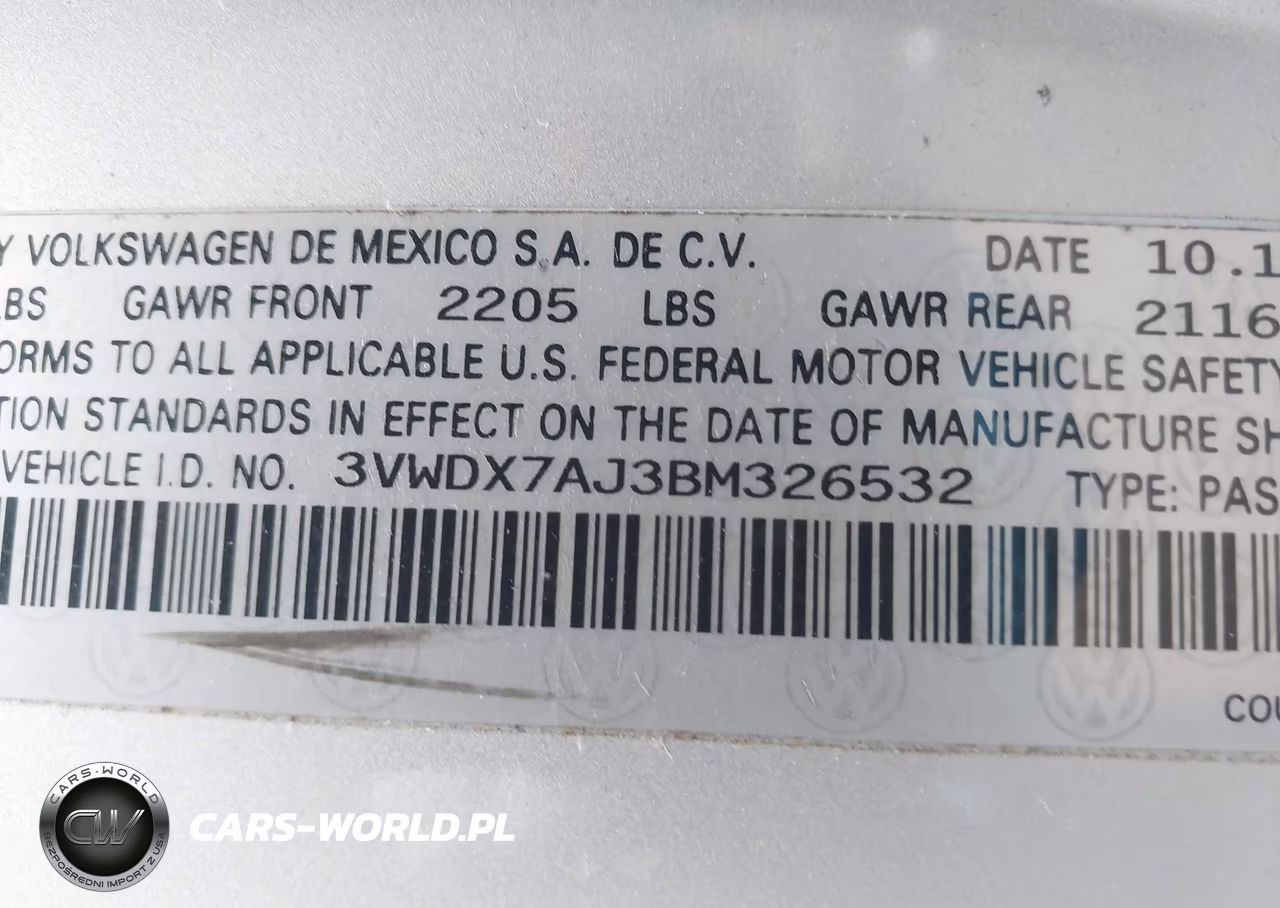 2011 Volkswagen Jetta 2.5L Se VIN:3VWDX7AJ3BM326532 - 9