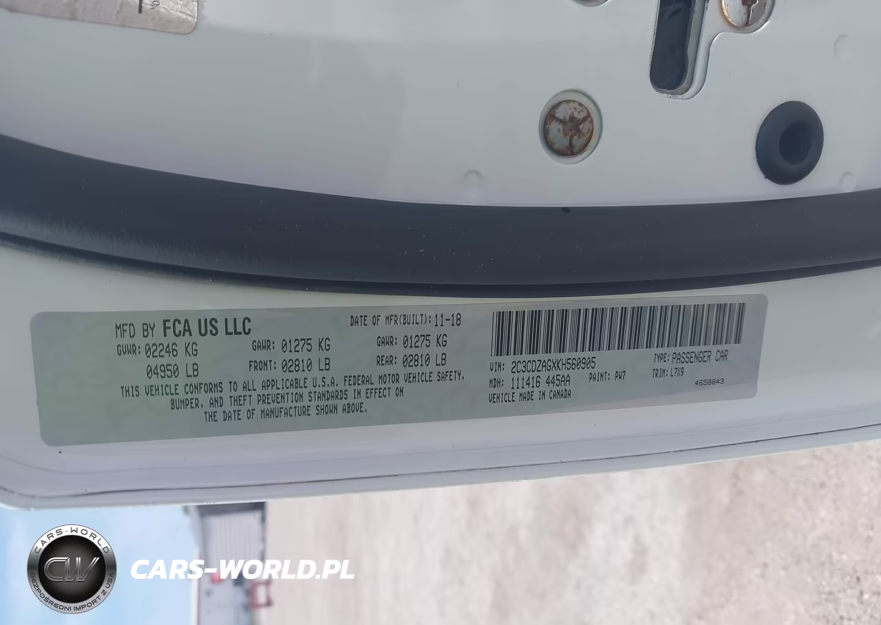 2019 Dodge Challenger Sxt VIN:2C3CDZAGXKH560905 - 9