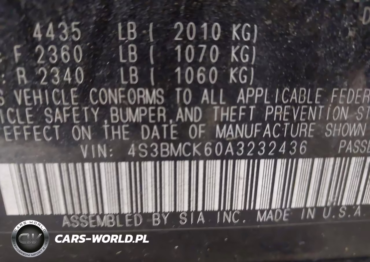 2010 Subaru Legacy 2.5I Limited VIN:4S3BMCK60A3232436 - 9