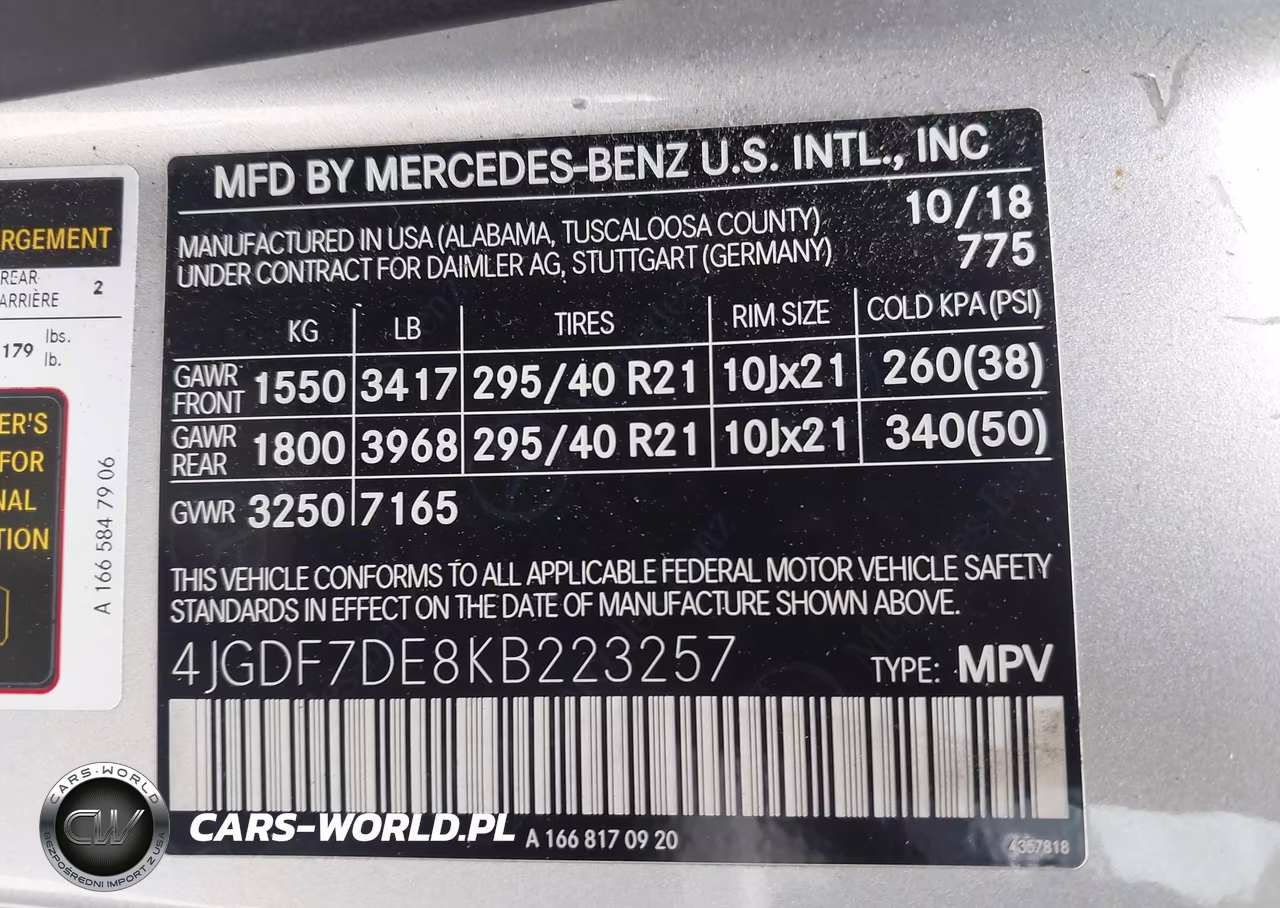2019 Mercedes-Benz Gls 550 4Matic VIN:4JGDF7DE8KB223257 - 9