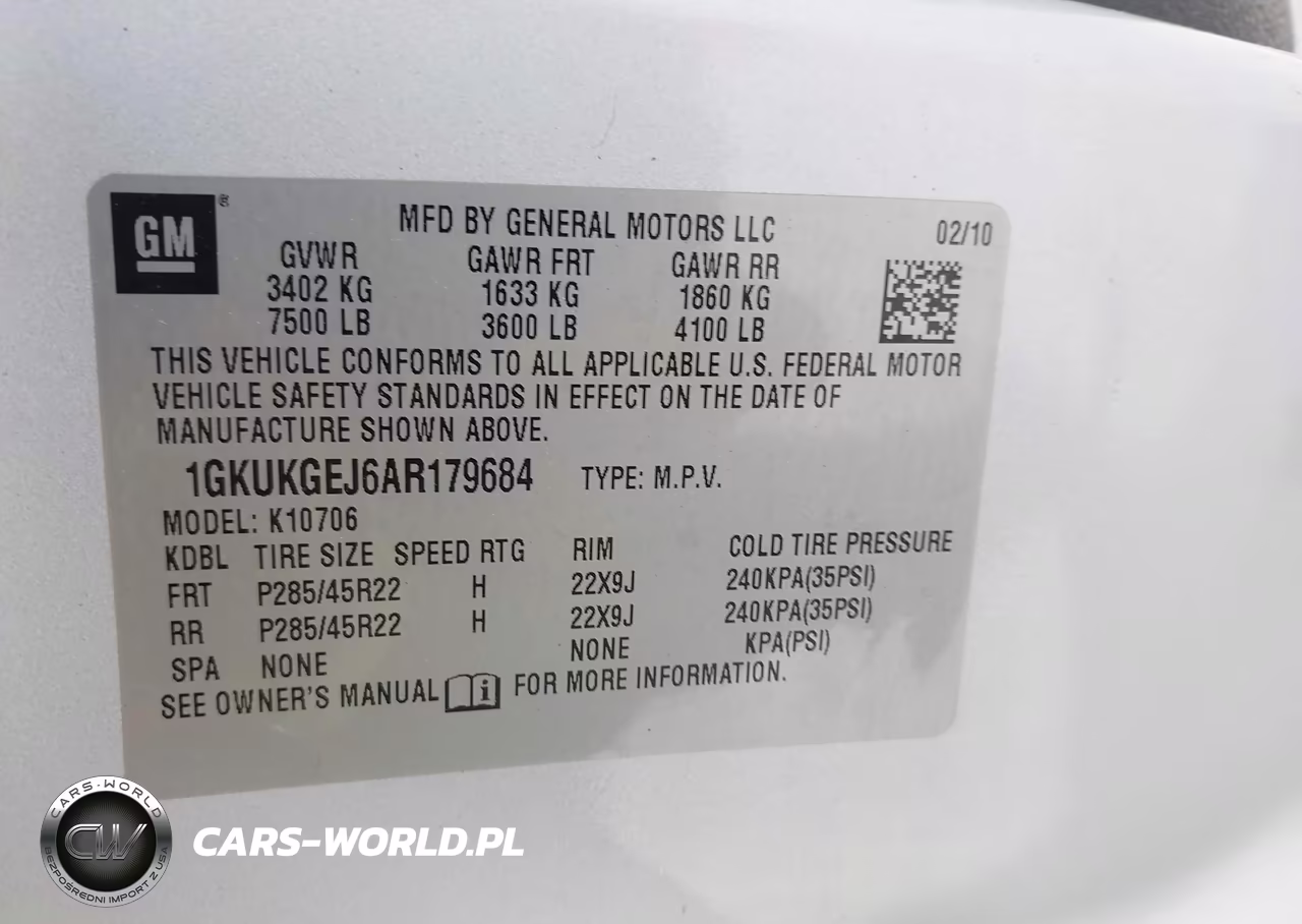 2010 GMC Yukon Hybrid Denali VIN:1GKUKGEJ6AR179684 - 9
