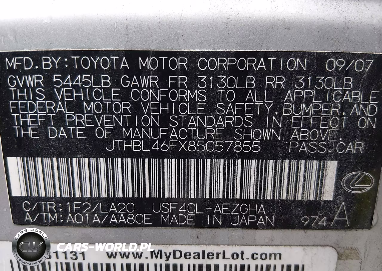 2008 Lexus Ls 460 VIN:JTHBL46FX85057855 - 9