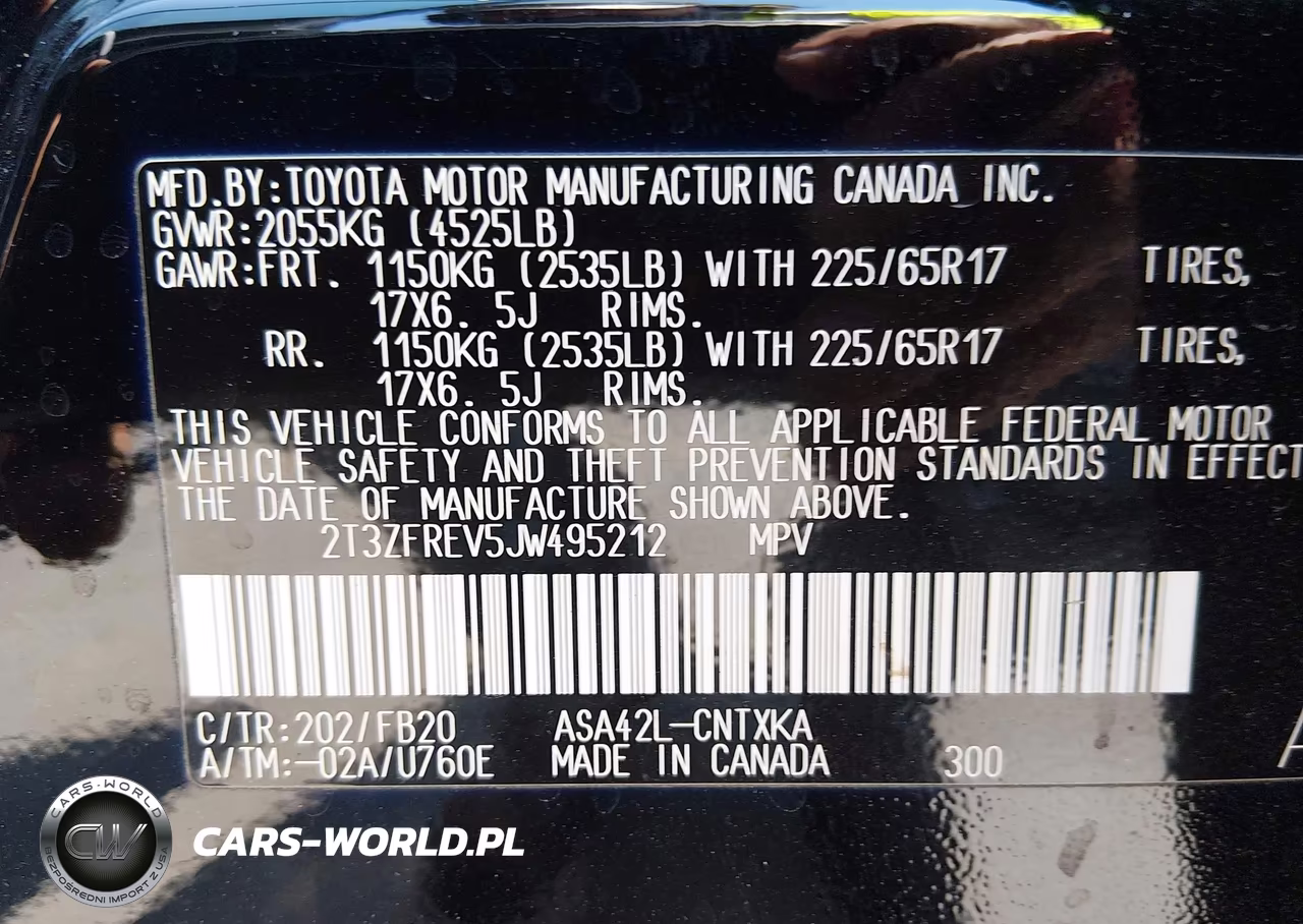 2018 Toyota Rav4 Le VIN:2T3ZFREV5JW495212 - 9