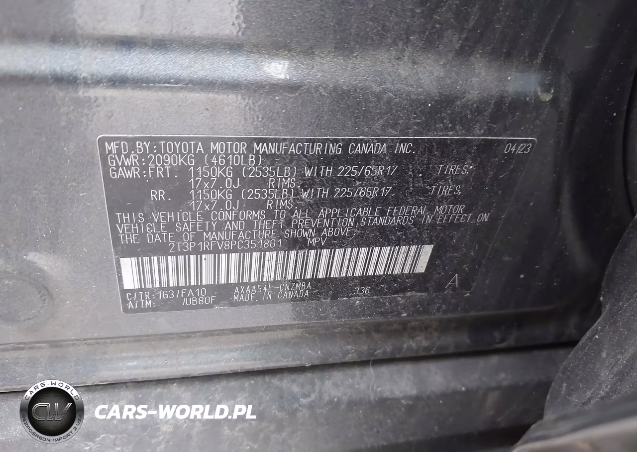 2023 Toyota Rav4 Xle VIN:2T3P1RFV8PC351801 - 9