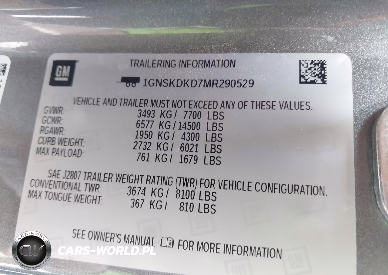 2021 Chevrolet Suburban 4Wd Z71 VIN:1GNSKDKD7MR290529 - 9
