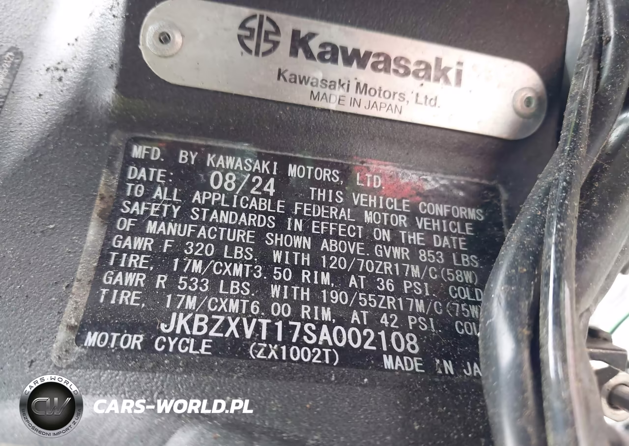 2025 Kawasaki Zx1002 T VIN:JKBZXVT17SA002108 - 10