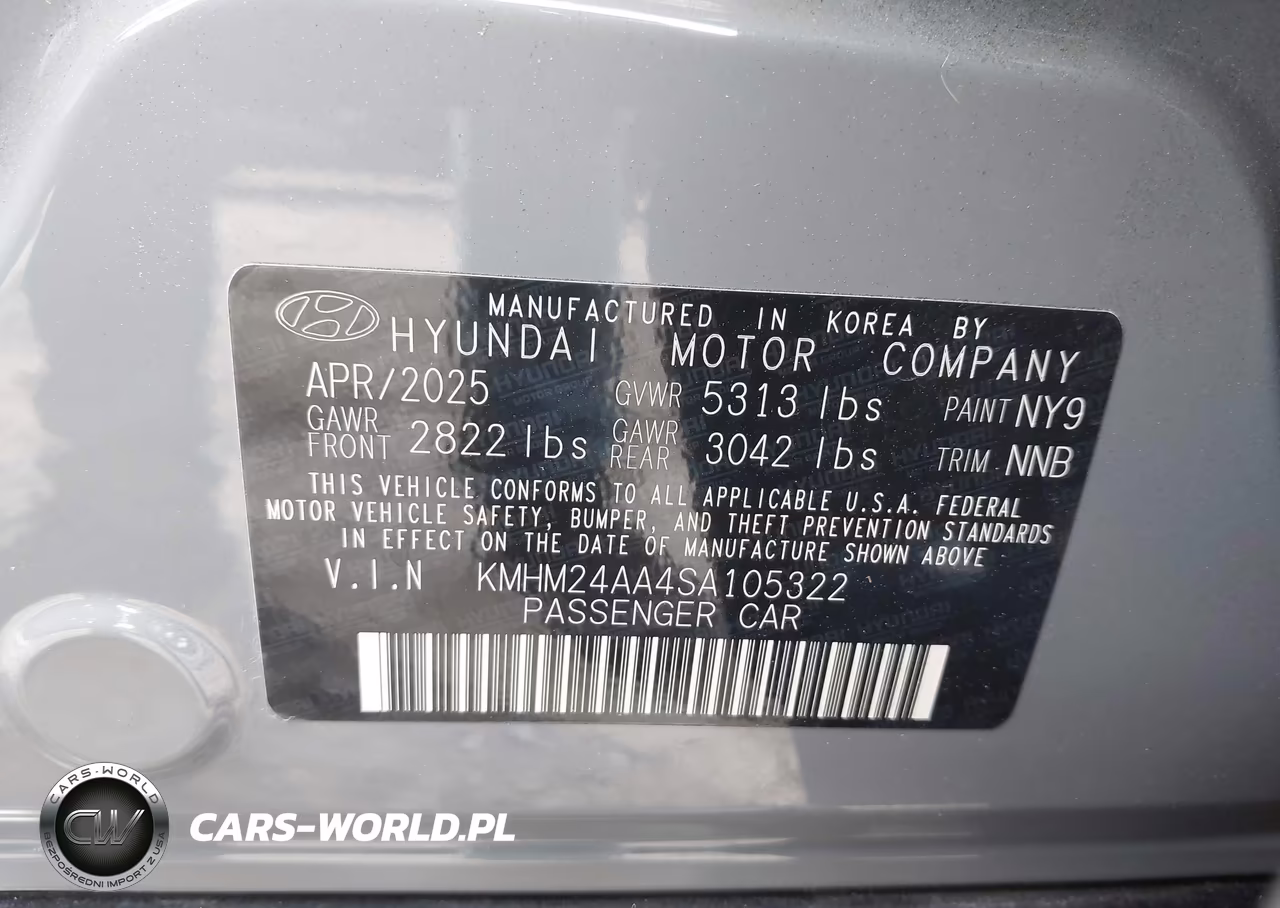 2025 Hyundai Ioniq 6 Se VIN:KMHM24AA4SA105322 - 9