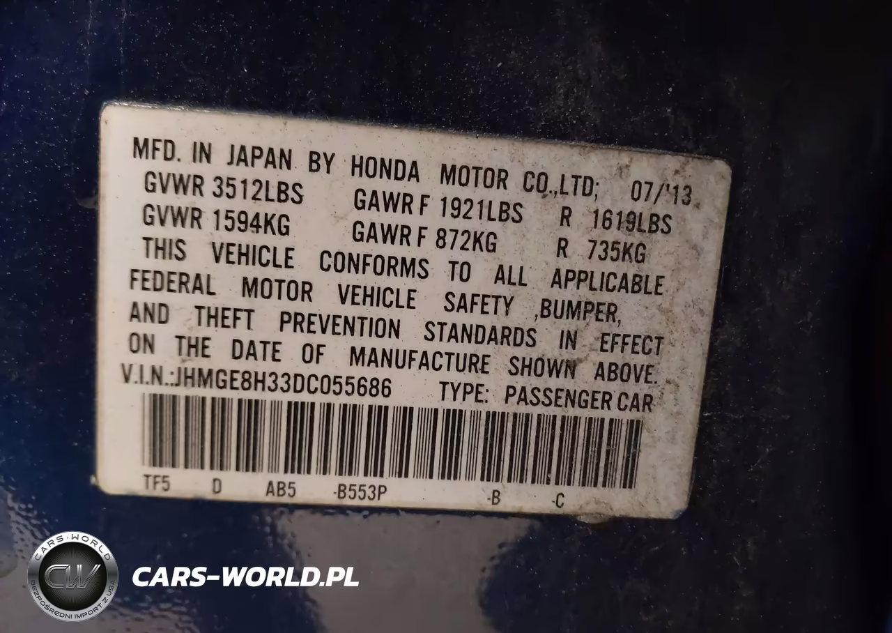2013 Honda Fit VIN:JHMGE8H33DC055686 - 9