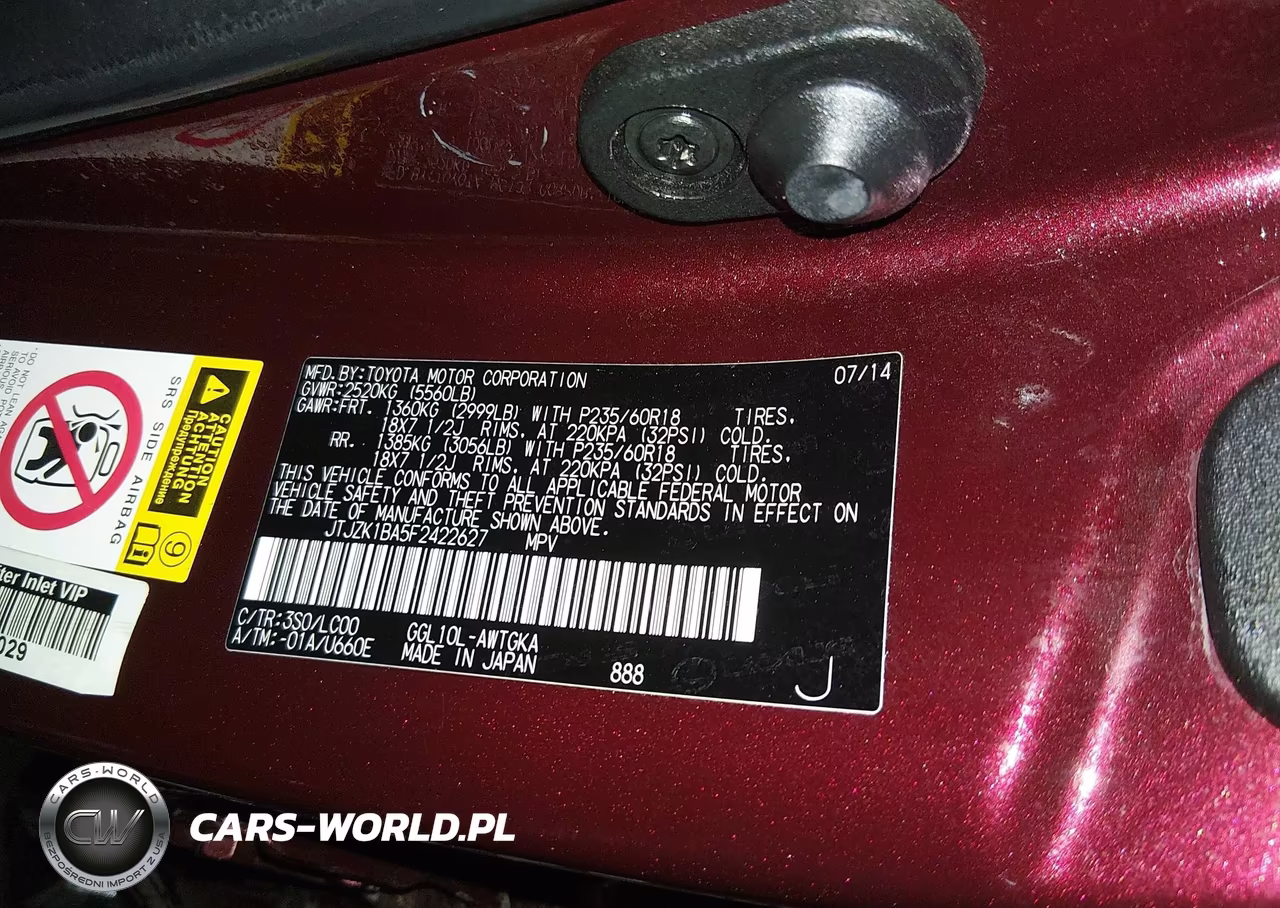 2015 Lexus Rx 350 VIN:JTJZK1BA5F2422627 - 9