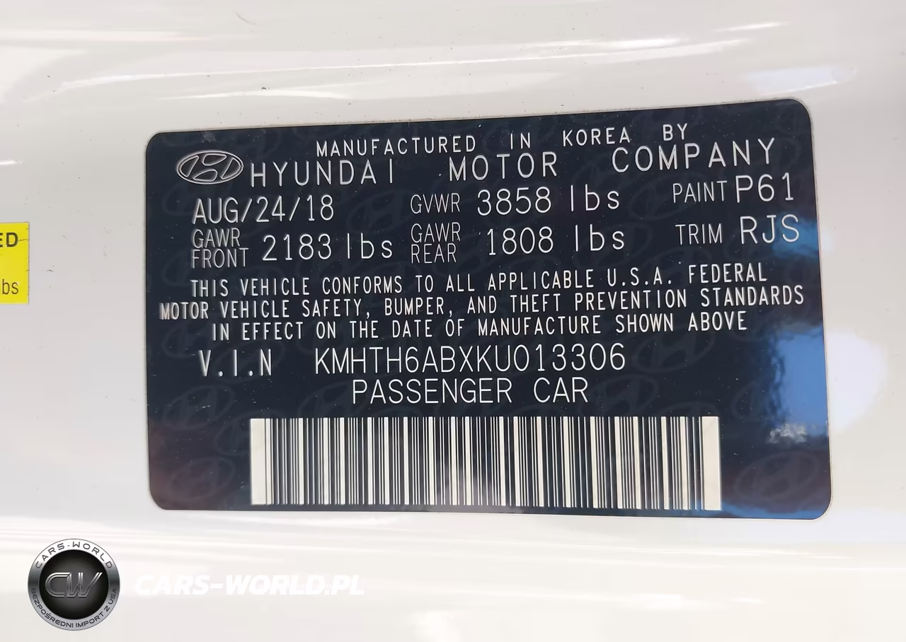 2019 Hyundai Veloster Turbo Ultimate VIN:KMHTH6ABXKU013306 - 9