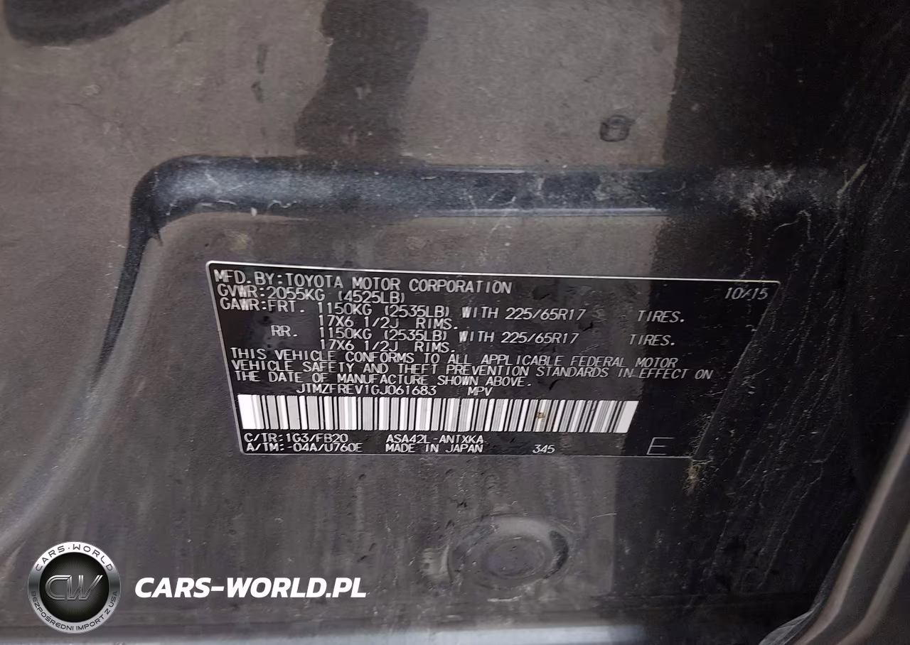 2016 Toyota Rav4 Le VIN:JTMZFREV1GJ061683 - 9