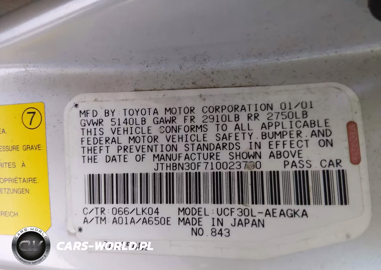 2001 Lexus Ls 430 VIN:JTHBN30F710023730 - 9