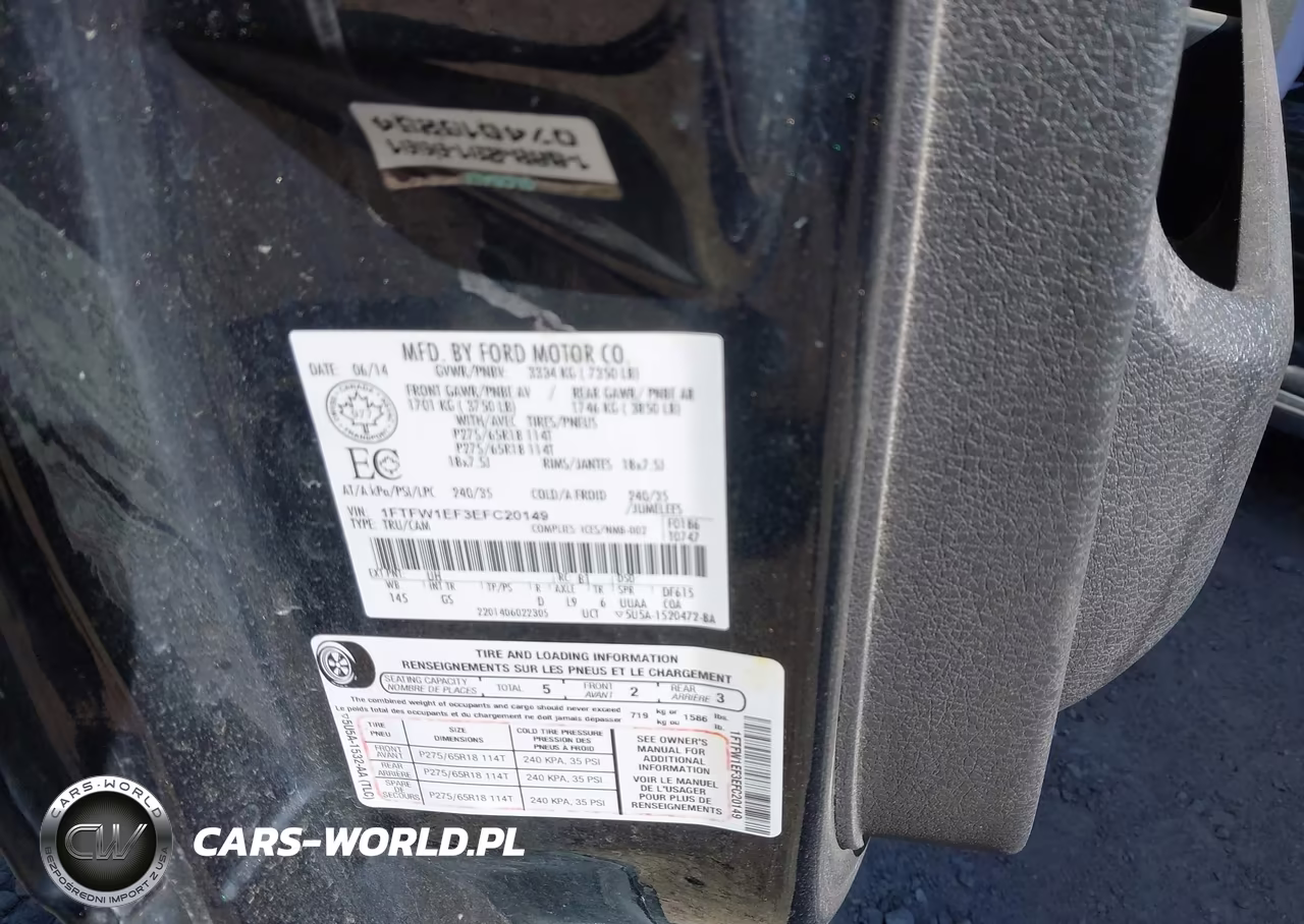 2014 Ford F-150 Xlt VIN:1FTFW1EF3EFC20149 - 9