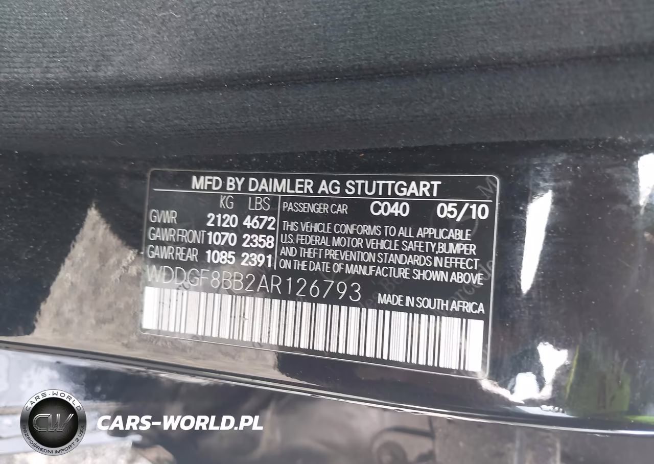 2010 Mercedes-Benz C 300 Luxury 4Matic-Sport 4Matic VIN:WDDGF8BB2AR126793 - 9